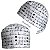 Gorro Cirúrgico, ECG Preto, Corações Pretos e Brancos, Branco - Imagem 1