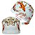 Gorro Cirúrgico, Coleção Japonesa, Carpas, Branco e Laranja - Imagem 1
