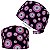 Gorro Cirúrgico, Olho Grego Rosa, Preto - Imagem 1