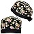 Gorro Cirúrgico, Floral, Flores, Rosas Coloridas, Preto - Imagem 1