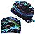 Gorro Cirúrgico, Terminações Nervosas coloridas Neon, Preto - Imagem 1