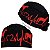 Gorro Cirúrgico, ECG Vermelho, Coração ECG, Cavalo Vermelho, Preto - Imagem 1