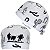 Gorro Cirúrgico, Sertão, Boiadeiro Frontal, Cactos, Branco - Imagem 1