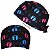 Gorro Cirúrgico, Ecg Pezinho de Bebê Rosa e Azul, Preto - Imagem 1