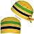 Gorro Cirúrgico, Listras Horizontais, Amarela, Verde e Azul - Imagem 1