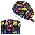 Gorro Cirúrgico, Jardim Florido Primavera, Varias Flores, Preto - Imagem 1