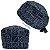 Gorro Cirúrgico, Laboratório, Quadriculado, Traço Tiffany, Azul Escuro - Imagem 1