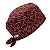 Gorro Cirúrgico Odontológico, Dentes Bordô, Contorno Branco, Bordô - Imagem 4