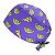 Gorro Cirúrgico, Gatos Verdes, Pizza, Roxo - Imagem 3
