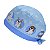 Gorro Cirúrgico, Cachorrinhos, Círculos azuis, patinhas, Azul - Imagem 3