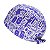 Gorro Cirúrgico, arte, rupestre, abstrato, doodle, Roxo - Imagem 3