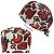 Gorro Cirúrgico, Órgãos, olho, cérebro, intestino, Vermelho, Bege - Imagem 1