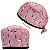 Gorro Cirúrgico, 100% Creative, Busto, Cabeças, Barra Preta, Rosa - Imagem 1