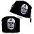 Gorro Cirúrgico, Enfermagem Caveira Branca Estilizada, Preto - Imagem 1