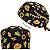 Gorro Cirúrgico, Festa Junina, Chapéu, Milho, Girassol, Preto - Imagem 1