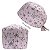 Gorro Cirúrgico, Borboletas Rosa, Salmão, Quadriculado Branco, Rosa - Imagem 1