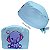 Gorro Cirúrgico, Elefante Frontal Roxo Lilás, Azul Claro - Imagem 1