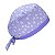 Gorro Cirúrgico, Mini Margaridas Brancas, Barra Lilás, Lilas - Imagem 4