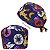 Gorro Cirúrgico, Enfeites de Natal, Rena, Anjo, Estrela, Lua, Azul - Imagem 1