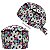 Gorro Cirúrgico, Natal, HoHoHo, Bolinhas Natalinas, Preto - Imagem 1