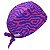 Gorro Cirúrgico, Arte Abstrata, ondas, ondulações, padrão Azul e Pink - Imagem 4