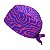 Gorro Cirúrgico, Arte Abstrata, ondas, ondulações, padrão Azul e Pink - Imagem 3