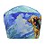 Touca Feminina ALICE, Golden Retriever Correndo no Mar, Praia, Azul - Imagem 2