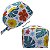 Gorro Cirúrgico, Flores Diversas Coloridas, Azul, Amarelo, Branco - Imagem 5