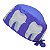 Gorro Cirúrgico, Dentes Grandes Brancos, Roxo Degradê - Imagem 3