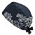 Gorro Cirúrgico, Útero Floral, Flores Cinzas Laterais, Azul - Imagem 3