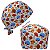 Gorro Cirúrgico, Cogumelos coloridos, Vermelho, Azul, Branco - Imagem 5