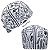 Gorro Cirúrgico, Símbolos Nordestinos, Contorno Preto, Branco - Imagem 5