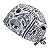 Gorro Cirúrgico, Símbolos Nordestinos, Contorno Preto, Branco - Imagem 3