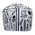 Gorro Cirúrgico, Símbolos Nordestinos, Contorno Preto, Branco - Imagem 2