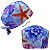 Gorro Cirúrgico, Fundo do Mar, Conchas, Estrelas, Azul - Imagem 5