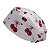 Touca Feminina ALICE, Cereja com Laço Rosa, Corações, Branco - Imagem 3
