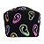 Gorro Cirúrgico, Orelhas traço grosso colorido, Preto - Imagem 2