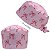 Gorro Cirúrgico, Laços contorno Vermelho, Rosa - Imagem 1