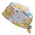 Gorro Cirúrgico, Desenho Sol, Nuvem, Estrela, Branco - Imagem 3