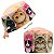 Gorro Cirúrgico, Gatinhos com Lenços, mesclado Rosa e Amarelo - Imagem 5