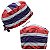 Gorro Cirúrgico, Bandeira da Tailândia, Vermelho Azul e Branco - Imagem 5