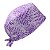Gorro Cirúrgico, Greys Anatomy, Flores Rosa Roxa Manchado, Branco - Imagem 4