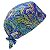 Gorro Cirúrgico, Greys Anatomy, Penas Pavão coloridas, Roxo, Azul - Imagem 4