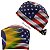 Gorro Cirúrgico, Bandeiras Brasil e Estados Unidos Mescladas Estilizadas - Imagem 1