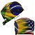 Gorro Cirúrgico, Bandeiras Brasil e Estados Unidos Mescladas Estilizadas - Imagem 3