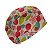 Touca Feminina ALICE, Cereja, Folhas Azuis e Verdes, Flores, Creme - Imagem 4