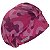 Touca Cirúrgica Feminina, Camuflada 3 Tons, Rosa e Roxo, Fundo Rosa - Imagem 4