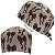 Gorro Cirúrgico, Laços Marrons, Oncinha, Marrom, Bege - Imagem 1