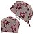 Gorro Cirúrgico, Estetoscópio, Floral, Lírios, Rosa - Imagem 1
