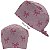 Gorro Cirúrgico, Laços Rosa, Poás Brancos, Rosa - Imagem 1